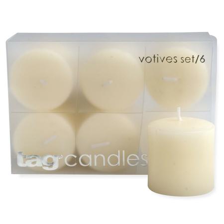 Ivory Votive Candles Set/6