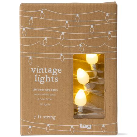 White Vintage Bulbs String Lights