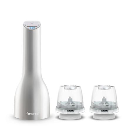 FinaMill Rechargable Electric Pepper/Salt Mill Stainless Steel