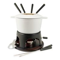 Sierra Cast-Iron Fondue Set Matte White