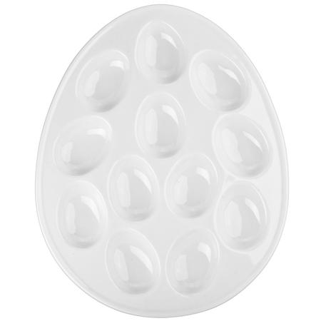 White Porcelain Egg Plate