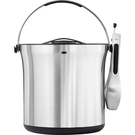 OXO Stainless Ice Bucket w/Ice Tongs