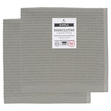 Ripple Dishcloth Set/2 London Grey