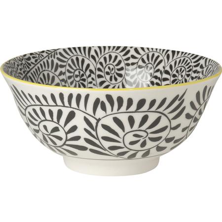 Black Vines Porcelain Bowl