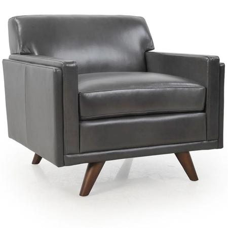Milo Leather Chair Teodora Charcoal