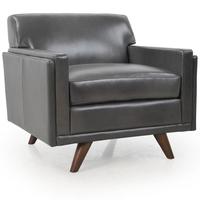 Milo Leather Chair Teodora Charcoal