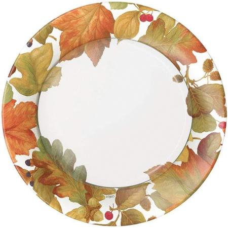 Paper Salad Plates Autumn Leaves