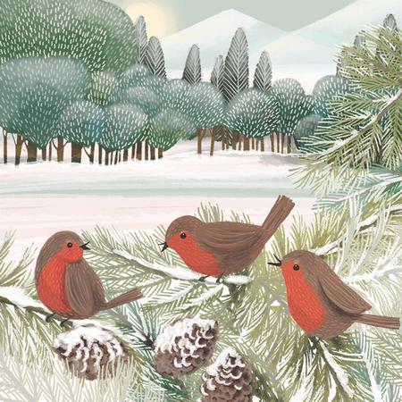 Paper Lunch Napkins Meadow Birds