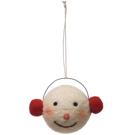 Snowman With Earmuffs Ornament