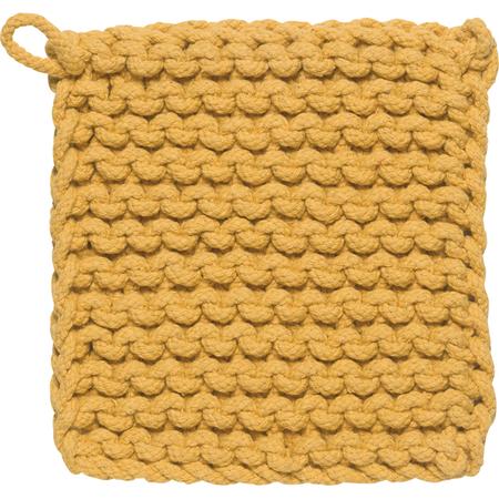 Knit Potholder Ochre