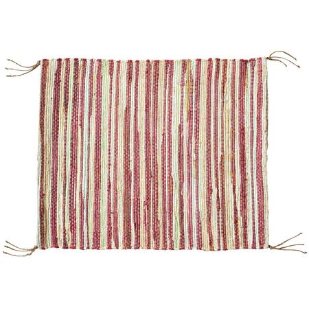 Fringed Chindi Throw Rug