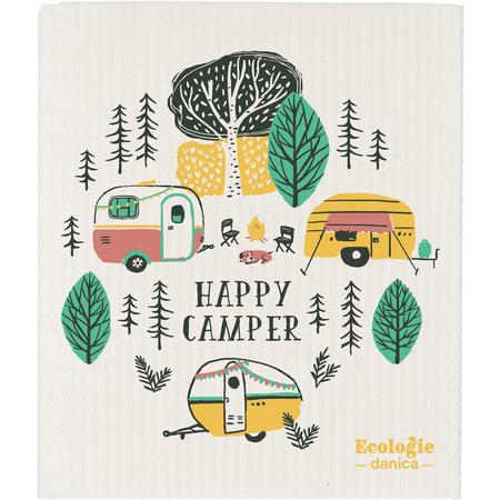 Swedish Dishcloth Happy Camper