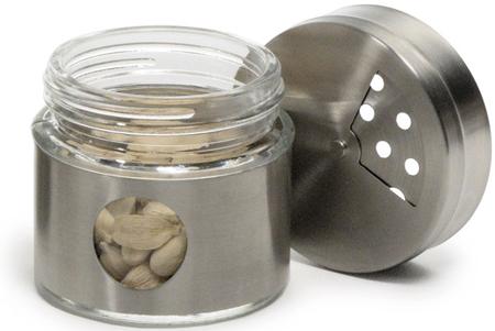 Stainless/Glass Spice Jar 3.5-oz.