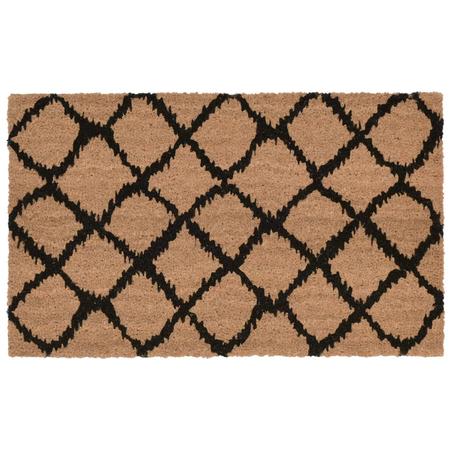 Ikat Doormat Black