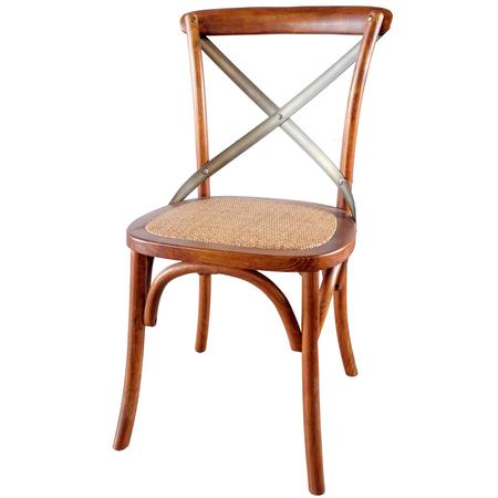 Cross Back Chair Brown