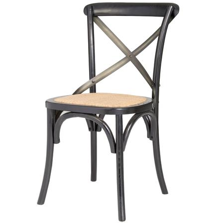 Cross Back Chair Black