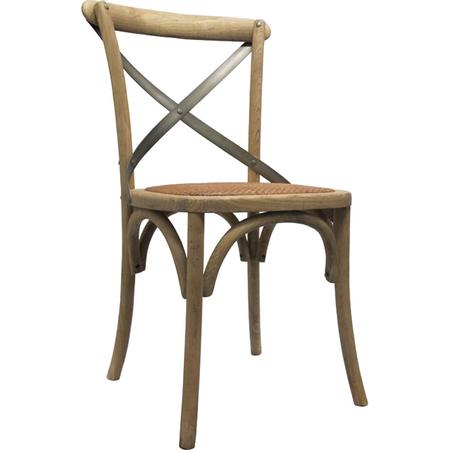 Cross Back Chair Natural Rustic