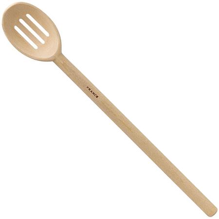 French Beech Slotted Spoon 12