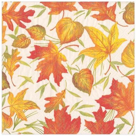 Paper Beverage Napkins Woodland Leaves