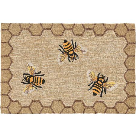 Front Porch Rug/Doormat Honeycomb Bee