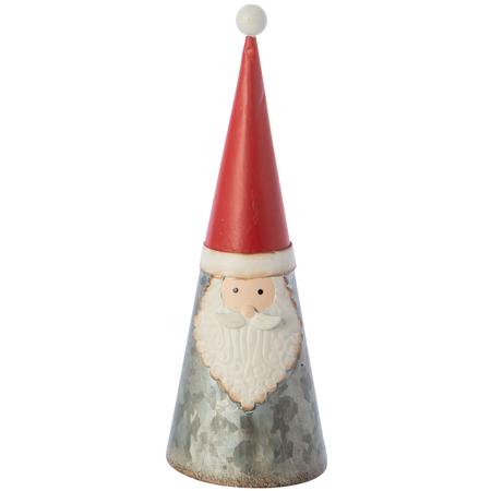 Galvanized Cone Santa Table Piece 7