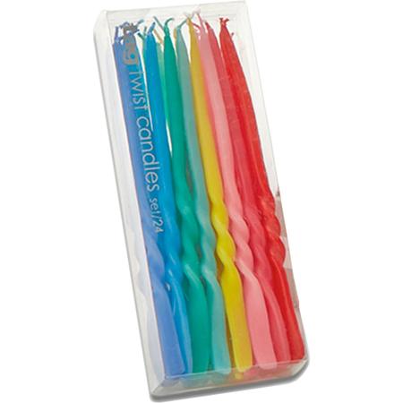 Mini-Taper Candles Twisted Pkg. 24