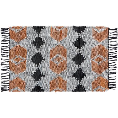 Tanner Leather & Cotton Chindi Rug