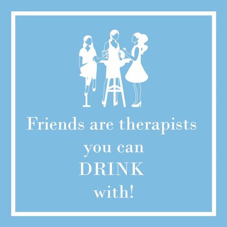Paper Beverage Napkins Friends Are Therapists