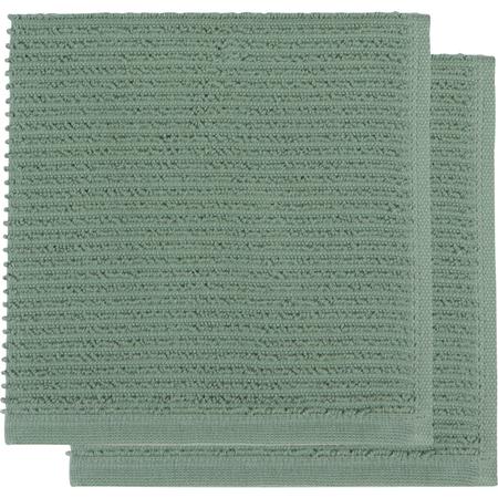 Ripple Dishcloth Set/2 Elm Green