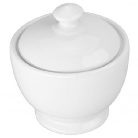 White Porcelain Covered Sugar Bowl