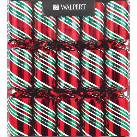 Christmas Crackers Set/10 Holographic Candy Canes