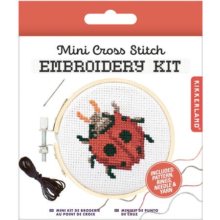 Mini Corss-Stitch Embroidery Kit Ladybug