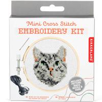 Mini Cross-Stitch Embroidery Kit Cat