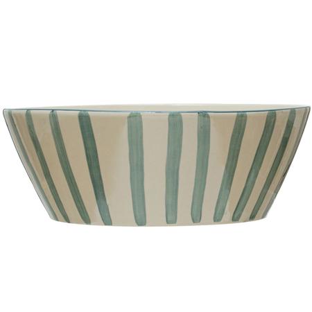 Striped Serving Bowl