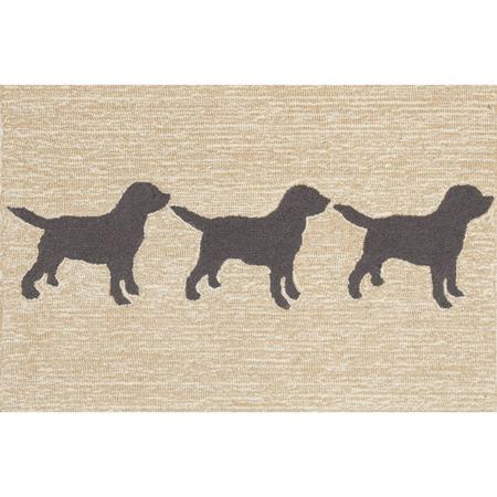 Front Porch Doormat Doggies Black