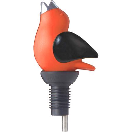 Chirpy Top Wine Pourer Orange/Black