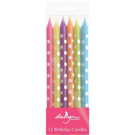 Bright Dots Mini Candles Pkg. 12