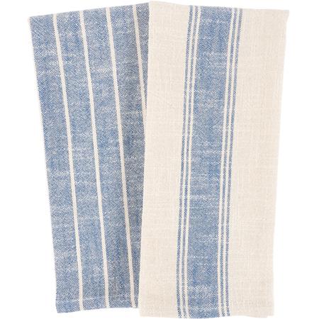 Farmhouse Kitchen Towels Set/2 Navy