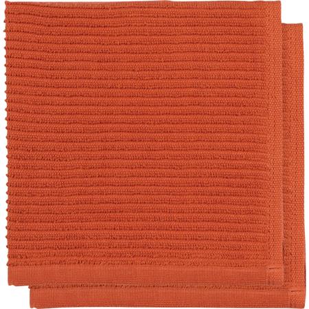 Ripple DIshcloth Set/2 Rust