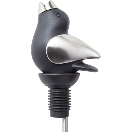 Chirpy Top Wine Pourer Black/Chrome