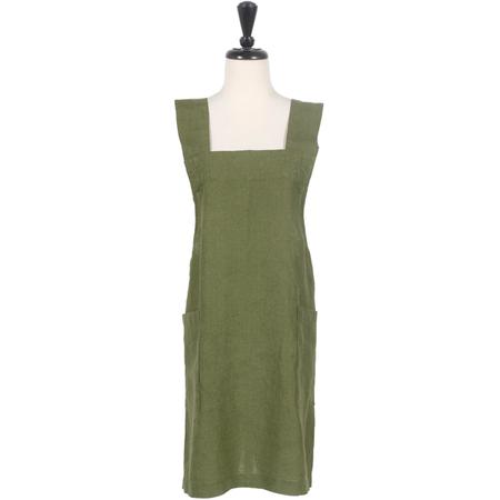 Firenze Linen Smock Apron Olive