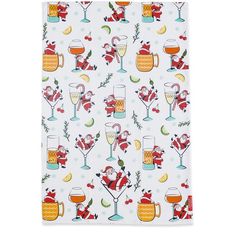 Cocktails With Santa Tea Towel