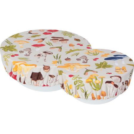 Field Mushrooms Bowl Covers Set/2