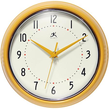 Retro Wall Clock Yellow