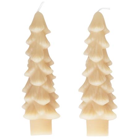 Small Tree Taper Candles Set/2 Ivory