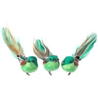 Clip-On Bird Ornaments Blue/Green