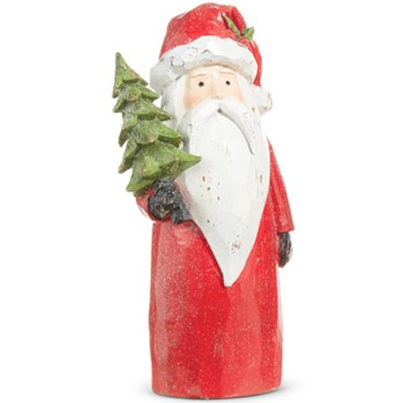 Resin Santa w/Tree 8