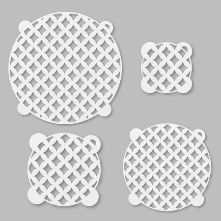 Dessert Stencils Set/4 Diamonds