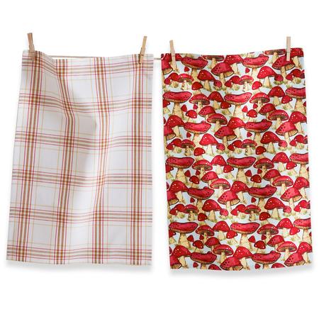 Mushroom KItchen Towels Set/2