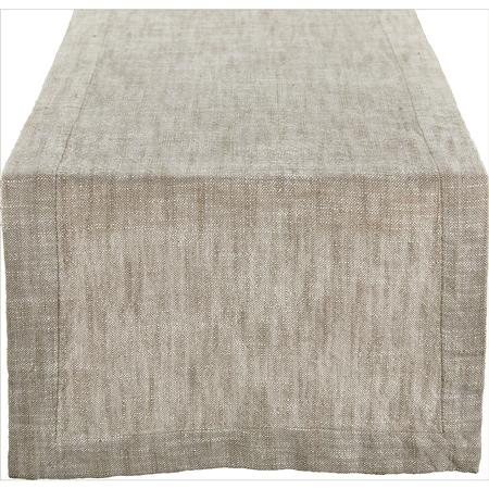 Chambray Table Runner Pebble